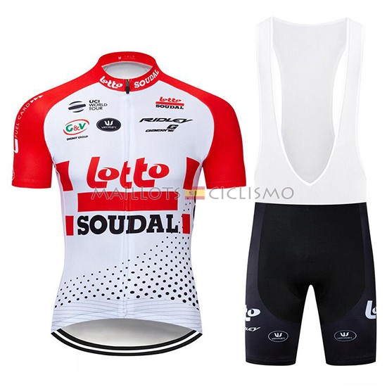 2019 Maillot Lotto Soudal Tirantes Mangas Cortas Rojo Blanco